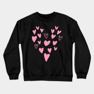 Pink Hearts Crewneck Sweatshirt